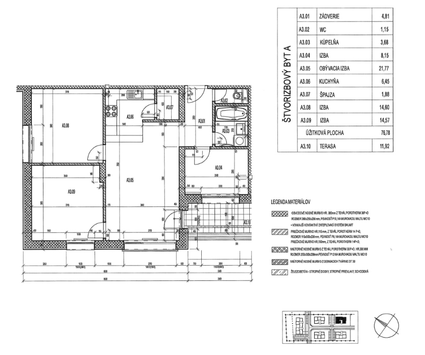 predaj byt rovinka 4 izby balkon tterasa pri bratislave